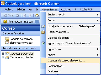 Herramientas - Cuentas de Correo Electrónico