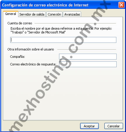 Configuración de correo electrónico